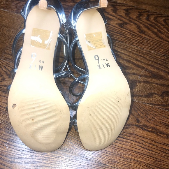 Mix No.6 Ria Silver High Heel Sandals - Picture 4 of 7